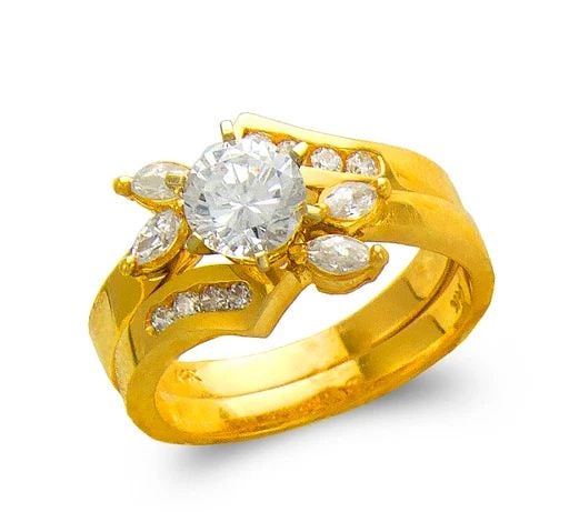 NEW 14K YELLOW GOLD LADIES FASHION SOLITAIRE RING (1 of 2)