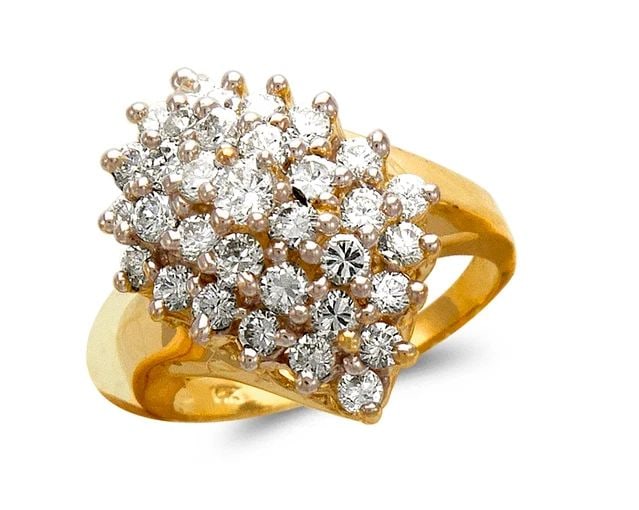 NEW 14K TWO TONE GOLD LADIES FASHION RING (1 of 2)