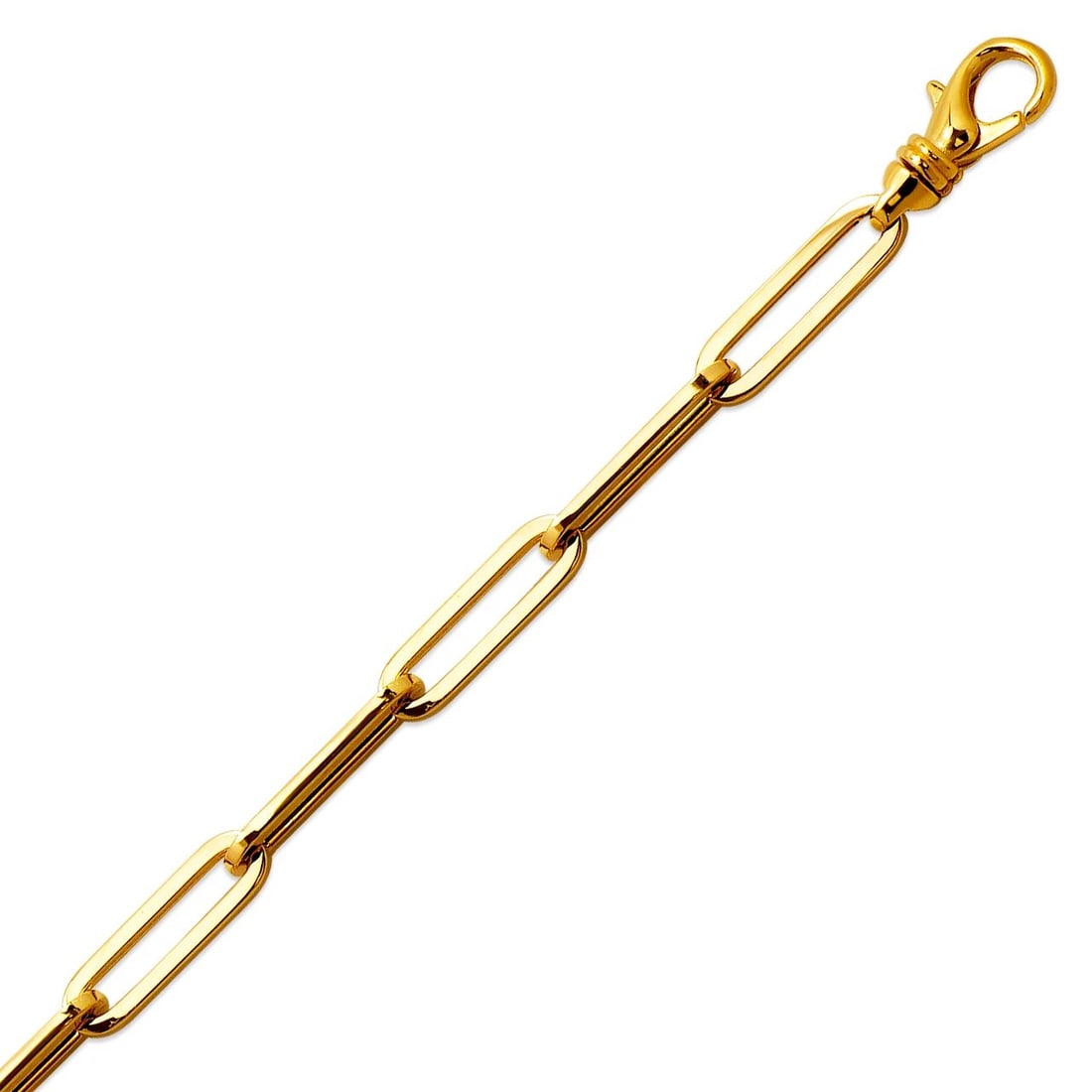 NEW 14K YELLOW GOLD HOLLOW HP FORZATA BRACELET (1 of 2)