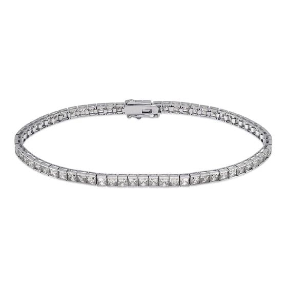 NEW 14K WHITE GOLD CHANNEL SET TENNIS BRACELET 2.5MM (1 of 2)