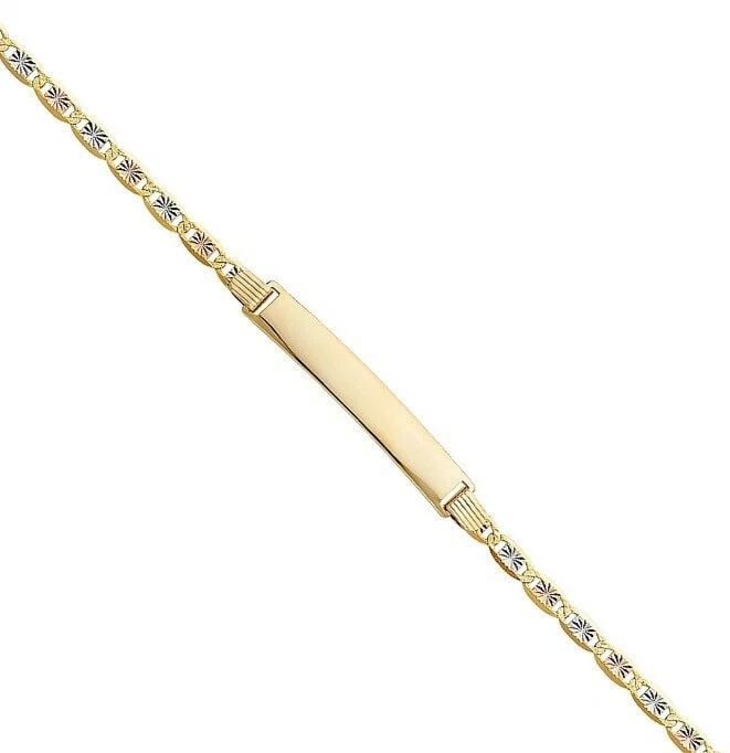 NEW 14K VALENTINO TRI COLOR STAR DC ID BRACELET: NEW 14K VALENTINO 3C STAR DC ID BRACELET VALENTINO STAR DC ID BRACELET NEW 14K TRI COLOR GOLD LENGTH - 8in Apx WEIGHT - 7g