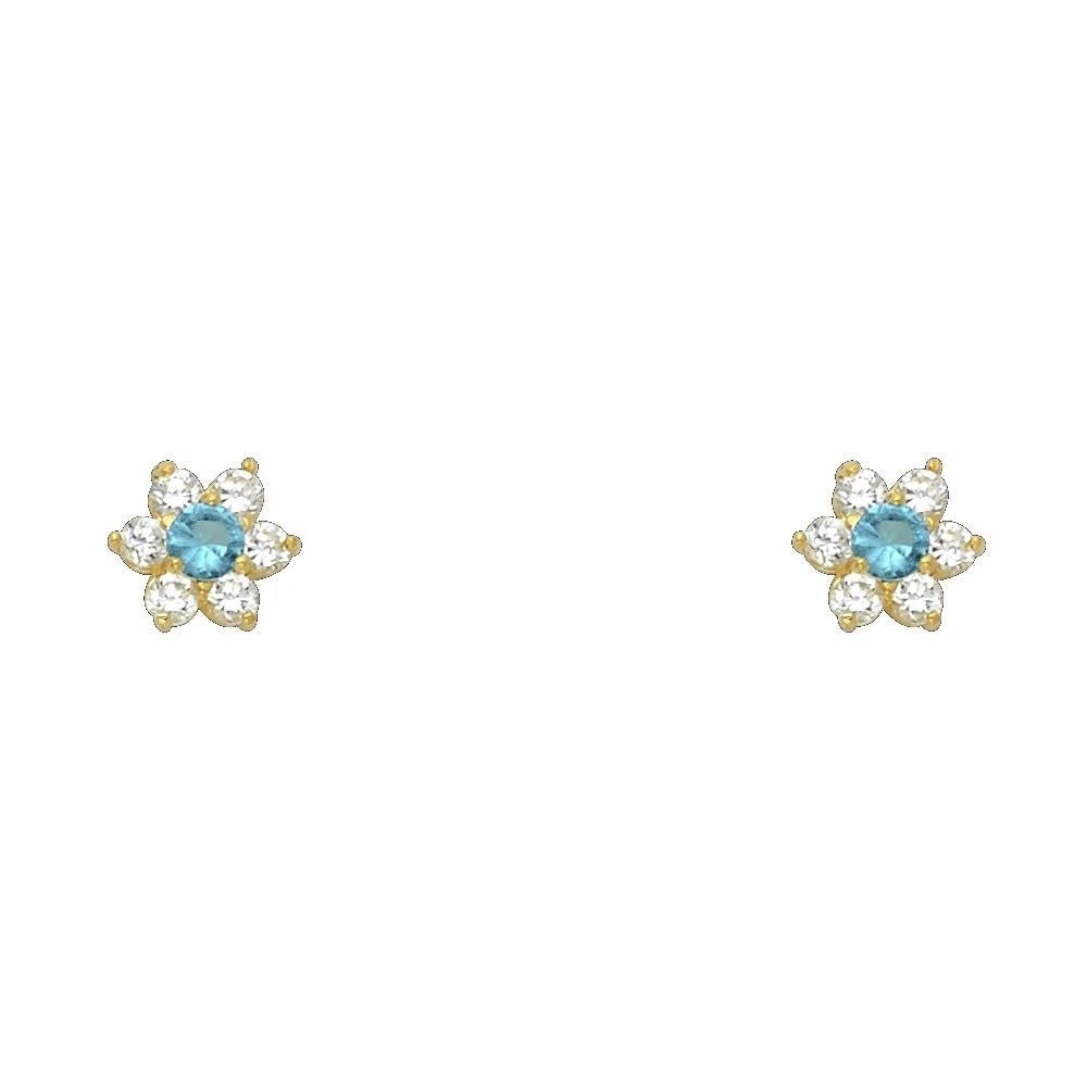 NEW 14K YELLOW GOLD FLOWER SCREW BACK STUD EARRINGS (DEC): NEW 14K YELLOW GOLD FLOWER SCREW BACK STUD EARRINGS (DEC) FLOWER SCREW BACK STUD EARRINGS (DEC) NEW 14K YELLOW GOLD