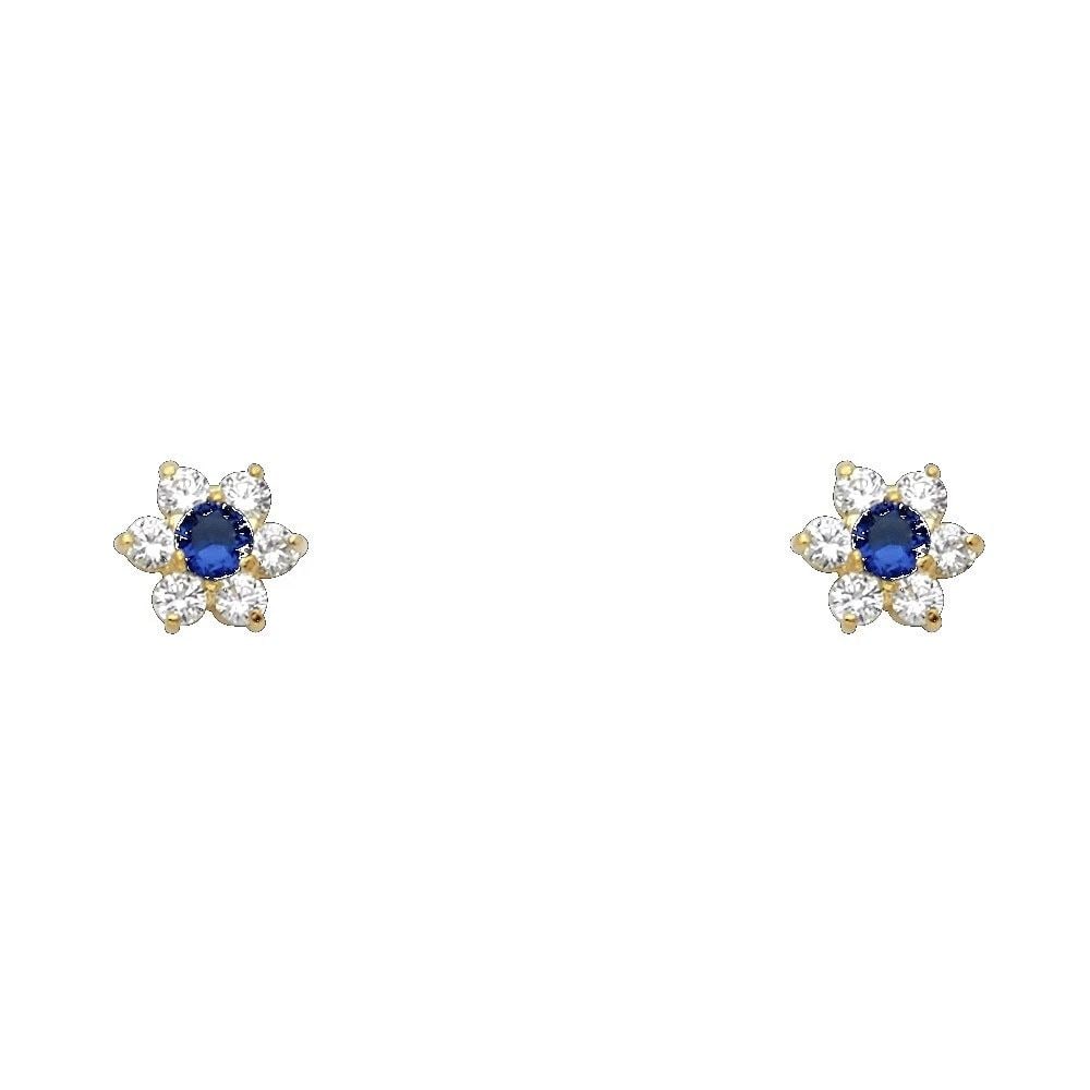 NEW 14K YELLOW GOLD FLOWER SCREW BACK STUD EARRINGS (SEP): NEW 14K YELLOW GOLD FLOWER SCREW BACK STUD EARRINGS (SEP) FLOWER SCREW BACK STUD EARRINGS (SEP) NEW 14K YELLOW GOLD