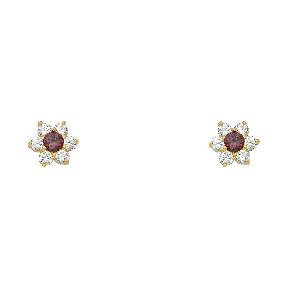 NEW 14K YELLOW GOLD FLOWER SCREW BACK STUD EARRINGS (JUN): NEW 14K YELLOW GOLD FLOWER SCREW BACK STUD EARRINGS (JUN) FLOWER SCREW BACK STUD EARRINGS (JUN) NEW 14K YELLOW GOLD