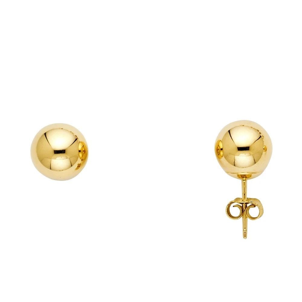NEW 14K YELLOW GOLD 8MM POST BALL EARRINGS: NEW 14K YELLOW GOLD 8MM POST BALL EARRINGS 8MM POST BALL EARRINGS NEW 14K YELLOW GOLD