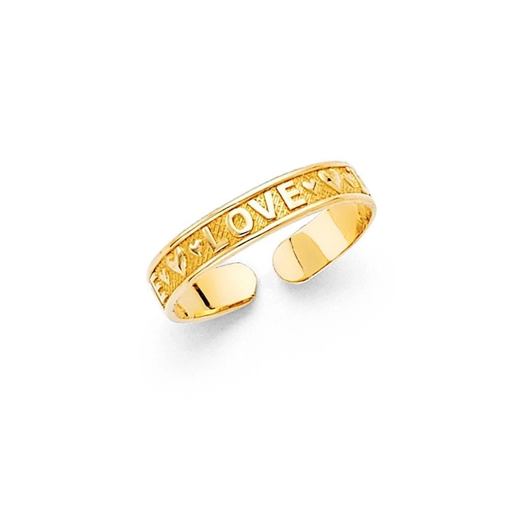 NEW 14K YELLOW GOLD TOE RING (1 of 2)