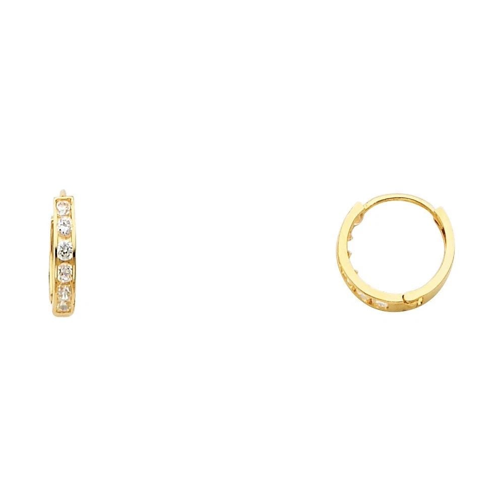NEW 14K YELLOW GOLD HUGGIES EARRINGS: NEW 14K YELLOW GOLD HUGGIES EARRINGS HUGGIES EARRINGS NEW 14K YELLOW GOLD HEIGHT - 11 mm WIDTH - 11 mm Apx WEIGHT - 0.7 g