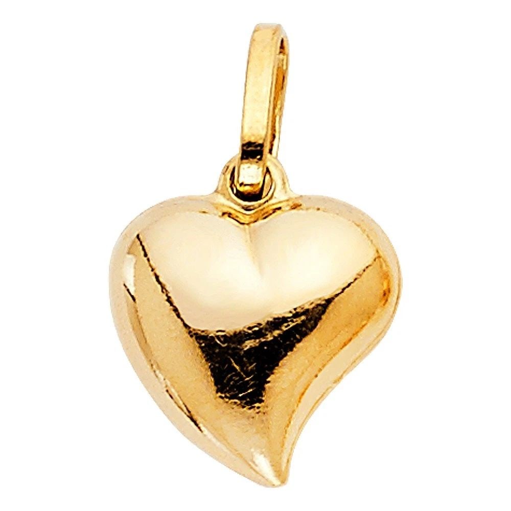 NEW 14K YELLOW GOLD HOLLOW HEART PENDANT: NEW 14K YELLOW GOLD HOLLOW HEART PENDANT HOLLOW HEART PENDANT NEW 14K YELLOW GOLD Height : 13 mm Width : 12.5 mm Apx. WEIGHT : 0.9g