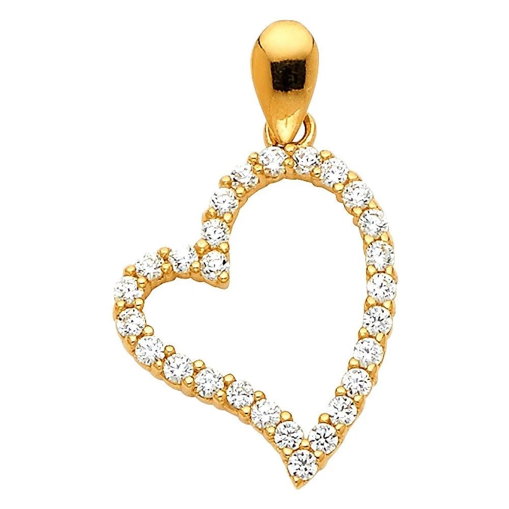 NEW 14K YELLOW GOLD HEART PENDANT: NEW 14K YELLOW GOLD HEART PENDANT 583 HEART PENDANT 583 NEW 14K YELLOW GOLD Height : 20 mm Width : 15 mm Apx. WEIGHT : 0.9g