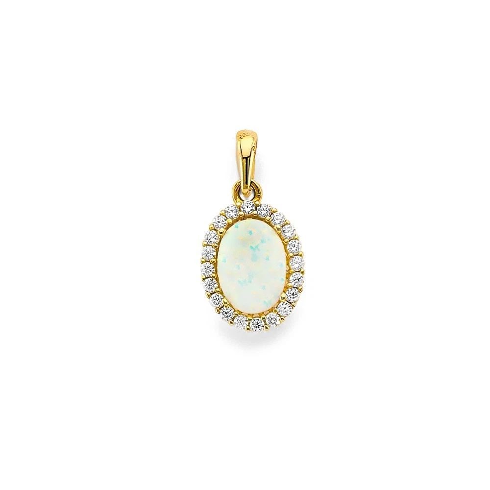NEW 14K YELLOW GOLD OPAL PENDANT/SET: NEW 14K YELLOW GOLD OPAL PENDANT/SET OPAL PENDANT/SET NEW 14K YELLOW GOLD Height : 15 mm Width : 8 mm Apx. WEIGHT : 0.9g