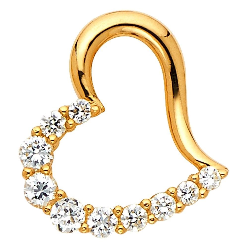 NEW 14K YELLOW GOLD HEART PENDANT: NEW 14K YELLOW GOLD HEART PENDANT HEART PENDANT NEW 14K YELLOW GOLD Height : 15 mm Width : 17 mm Apx. WEIGHT : 0.9g