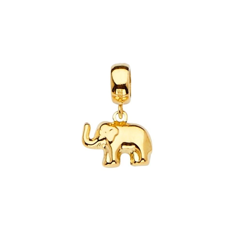 NEW 14K YELLOW GOLD ELEPHANT CHARM FOR MIX&MATCH BRACELET: NEW 14K YELLOW GOLD ELEPHANT CHARM FOR MIX&MATCH BRACELET ELEPHANT CHARM FOR MIX&MATCH BRACELET NEW 14K YELLOW GOLD Height : 17 mm Width : 11 mm Apx. WEIGHT : 0.9g