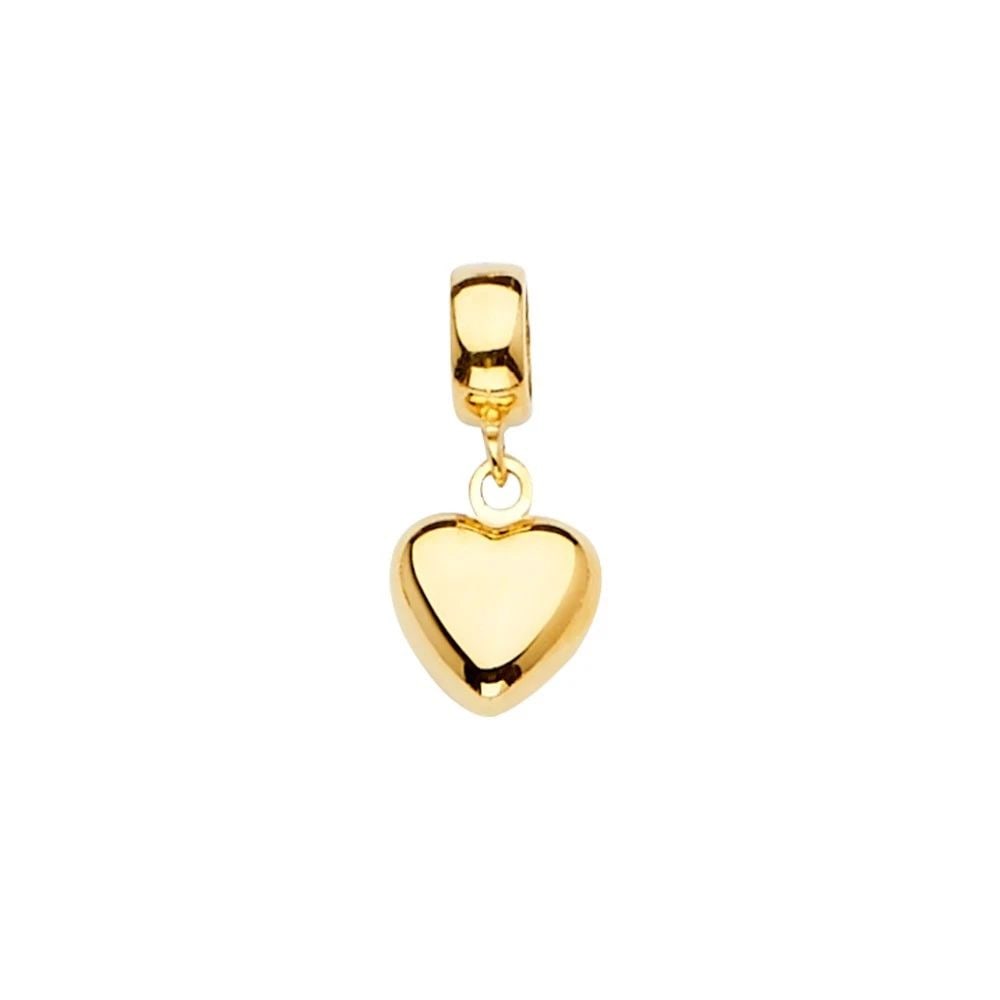 NEW 14K YELLOW GOLD HEART CHARM FOR MIX&MATCH BRACELET: NEW 14K YELLOW GOLD HEART CHARM FOR MIX&MATCH BRACELET HEART CHARM FOR MIX&MATCH BRACELET NEW 14K YELLOW GOLD Height : 17 mm Width : 8 mm Apx. WEIGHT : 0.9g