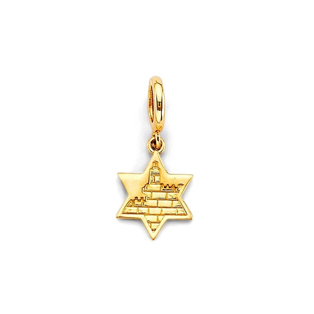 NEW 14K YELLOW GOLD STAR OF DAVID CHARM FOR MIX&MATCH BRACELET: NEW 14K YELLOW GOLD STAR OF DAVID CHARM FOR MIX&MATCH BRACELET STAR OF DAVID CHARM FOR MIX&MATCH BRACELET NEW 14K YELLOW GOLD Height : 20 mm Width : 10 mm Apx. WEIGHT : 0.9g