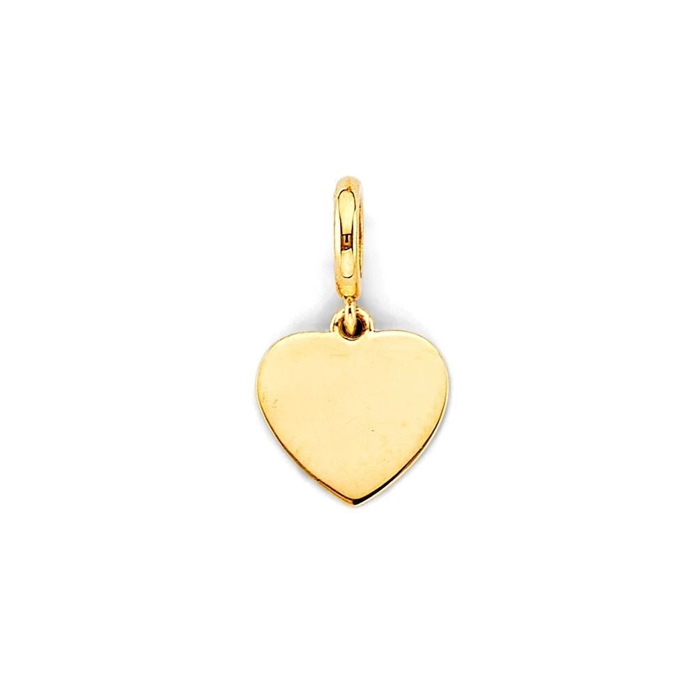 NEW 14K YELLOW GOLD HEART ENGRAVABLE CHRM CHARM FOR MIX&MATCH BRACELET: NEW 14K YELLOW GOLD HEART ENGRAVABLE CHRM CHARM FOR MIX&MATCH BRACELET HEART ENGRAVABLE CHRM CHARM FOR MIX&MATCH BRACELET NEW 14K YELLOW GOLD Height : 20 mm Width : 12 mm Apx. WEIGHT : 0.9g