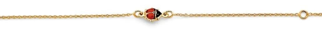 NEW 14K YELLOW GOLD LADYBUG CENTER BABY BRACELET (1 of 2)