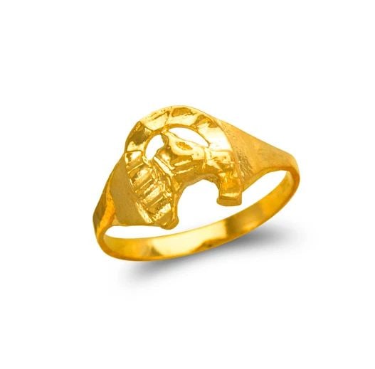 NEW 14K YELLOW GOLD KIDS HORSESHOE RING (1 of 2)
