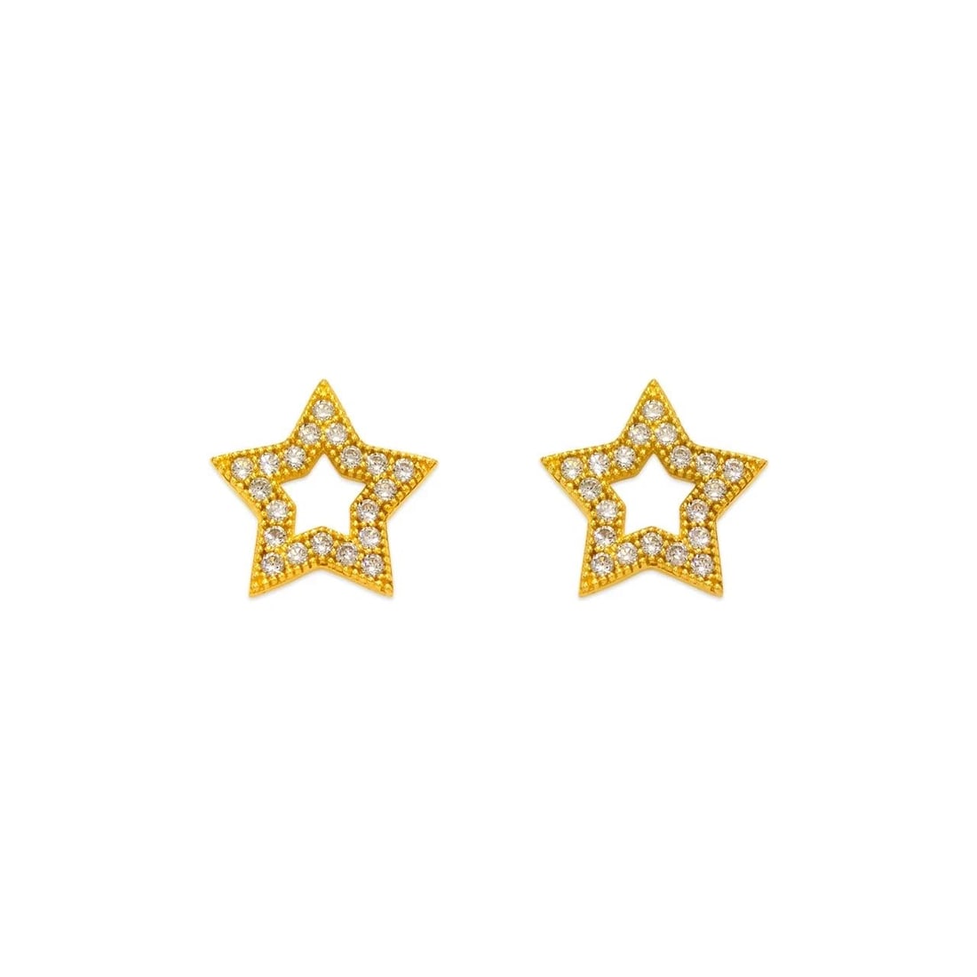 NEW 14K YELLOW GOLD FANCY STAR STUD EARRINGS: NEW 14K YELLOW GOLD FANCY STAR STUD EARRINGS FANCY STAR STUD EARRINGS NEW 14K YELLOW GOLD Width: Approx. 10x10mm Apx WEIGHT: 0.9g