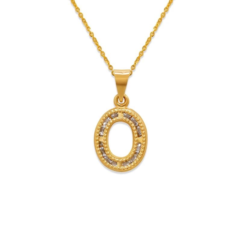 NEW 14K YELLOW GOLD INITIAL "O" PENDANT (1 of 2)