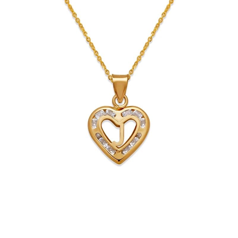 NEW 14K YELLOW GOLD HEART INITIAL "J" PENDANT: NEW 14K YELLOW GOLD HEART INITIAL "J" PENDANT HEART INITIAL "J" PENDANT NEW 14K YELLOW GOLD Apx. WIDTH: 13x12mm Apx WEIGHT: 0.9g