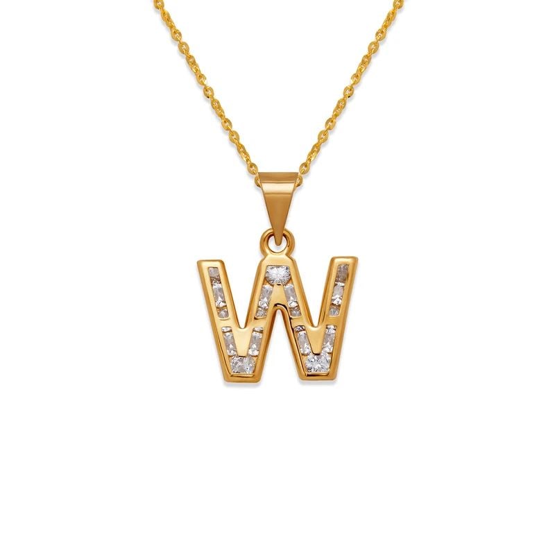 NEW 14K YELLOW GOLD INITIAL "W" PENDANT (1 of 2)