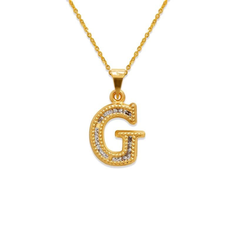 NEW 14K YELLOW GOLD INITIAL "G" PENDANT (1 of 2)