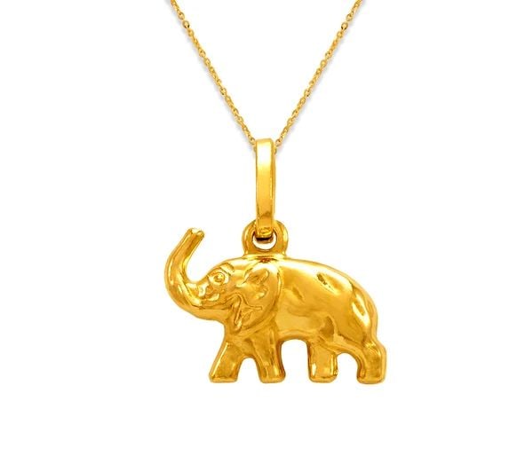 NEW 14K YELLOW GOLD ELEPHANT CHARM PENDANT: NEW 14K YELLOW GOLD ELEPHANT CHARM PENDANT ELEPHANT CHARM PENDANT NEW 14K YELLOW GOLD Apx. WIDTH: 16x8mm Apx WEIGHT: 0.9g