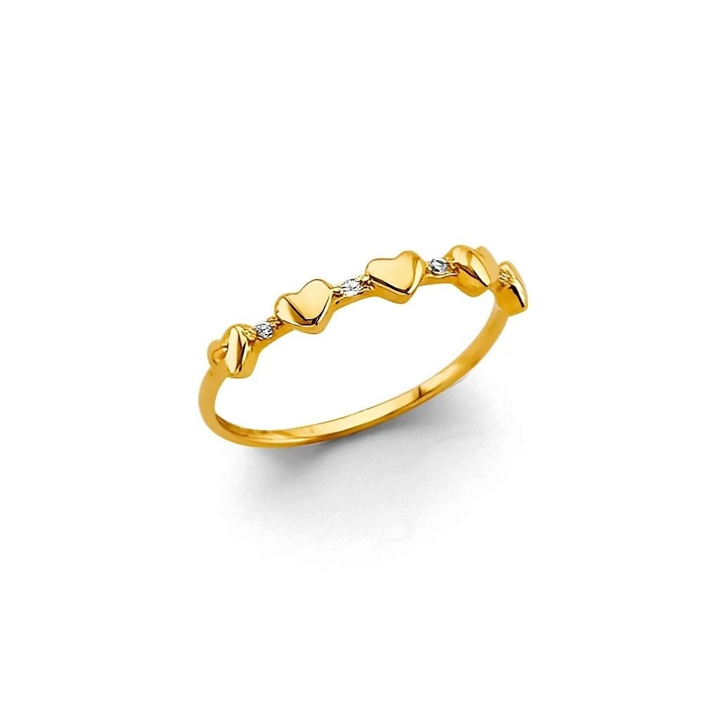 NEW 14K YELLOW GOLD HEART RING: NEW 14K YELLOW GOLD HEART RING HEART RING NEW 14K YELLOW GOLD WIDTH : WEIGHT : 0.9g