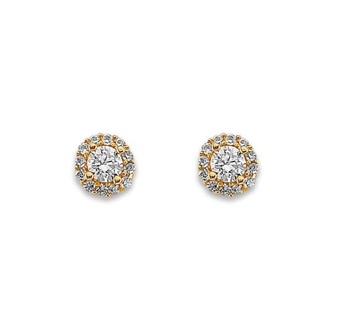 NEW 14K YELLOW GOLD CLUSTER STUD EARRINGS WITH SCREW BACK: NEW 14K YELLOW GOLD CLUSTER STUD EARRINGS WITH SCREW BACK CLUSTER STUD EARRINGS WITH SCREW BACK NEW 14K YELLOW GOLD
