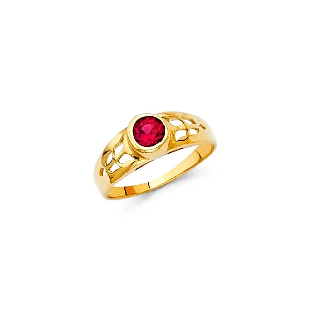 NEW 14K YELLOW GOLD KIDS BIRTH STONE (1 of 2)