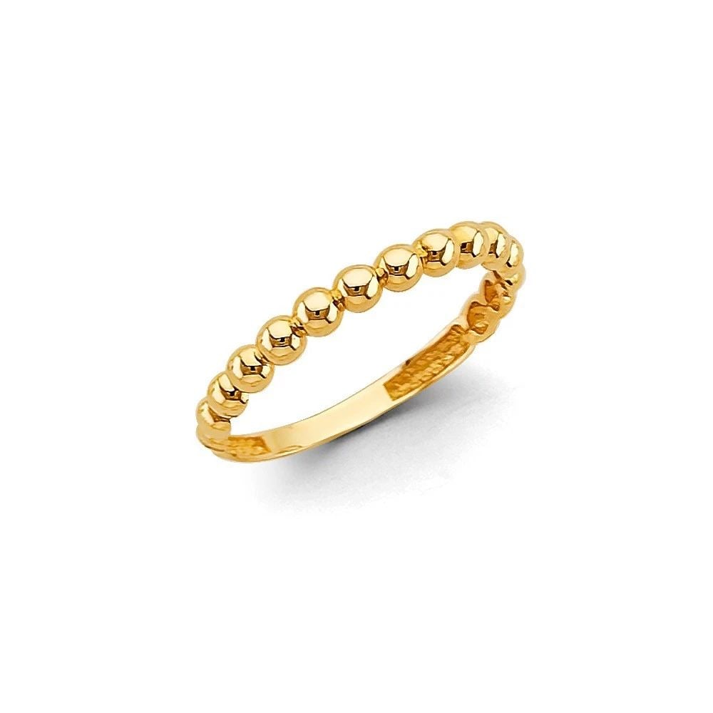 NEW 14K YELLOW GOLD POLISH BALL RING -SIZE 7: NEW 14K YELLOW GOLD POLISH BALL RING POLISH BALL RING NEW 14K YELLOW GOLD WIDTH : WEIGHT : 0.9g