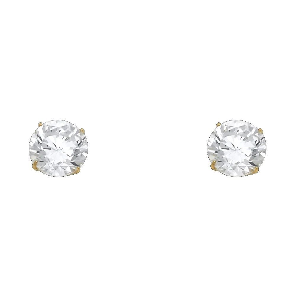NEW 14K YELLOW GOLD 8MM ROUND BASKET STUD EARRINGS: NEW 14K YELLOW GOLD 8MM ROUND BASKET STUD EARRINGS 8MM ROUND BASKET STUD EARRINGS NEW 14K YELLOW GOLD