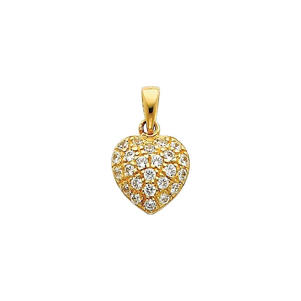NEW 14K YELLOW GOLD HEART PENDANT (1 of 2)