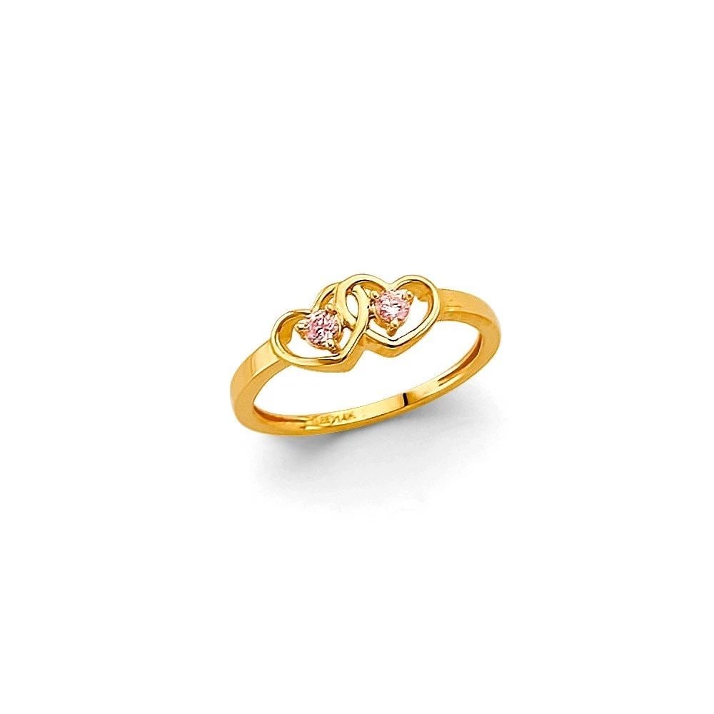 NEW 14K YELLOW GOLD BABIES RING (1 of 2)