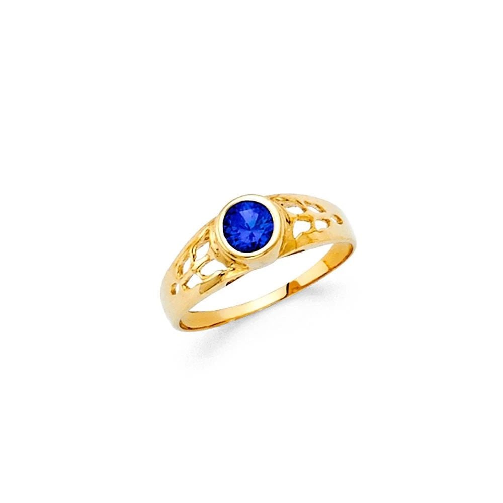 NEW 14K YELLOW GOLD KIDS BIRTH STONE: NEW 14K YELLOW GOLD KIDS BIRTH STONE KIDS BIRTH STONE NEW 14K YELLOW GOLD Apx. WEIGHT: 0.8g