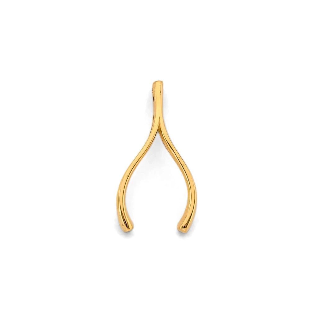 NEW 14K YELLOW GOLD WISHBONE PENDANT: NEW 14K YELLOW GOLD WISHBONE PENDANT WISHBONE PENDANT NEW 14K YELLOW GOLD Height : 20 mm Width : 10 mm Apx. WEIGHT : 0.8g