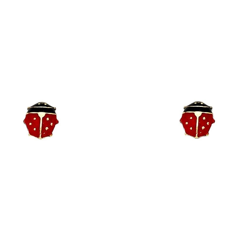 NEW 14K YELLOW GOLD ENAMEL STUD EARRINGS: NEW 14K YELLOW GOLD ENAMEL STUD EARRINGS ENAMEL STUD EARRINGS NEW 14K YELLOW GOLD