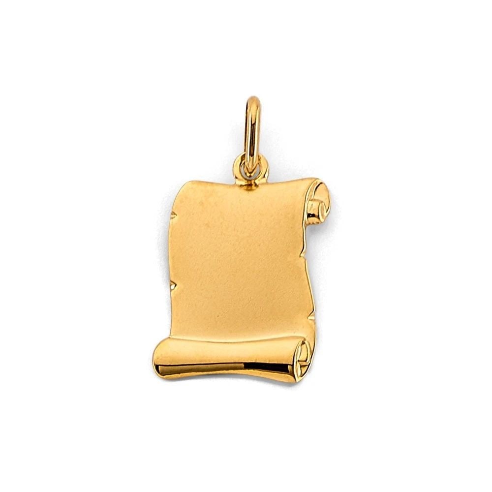 NEW 14K YELLOW GOLD ENGRAVABLE PLAIN PENDANT: NEW 14K YELLOW GOLD ENGRAVABLE PLAIN PENDANT ENGRAVABLE PLAIN PENDANT NEW 14K YELLOW GOLD Height : 25 mm Width : 13 mm Apx. WEIGHT : 0.8g