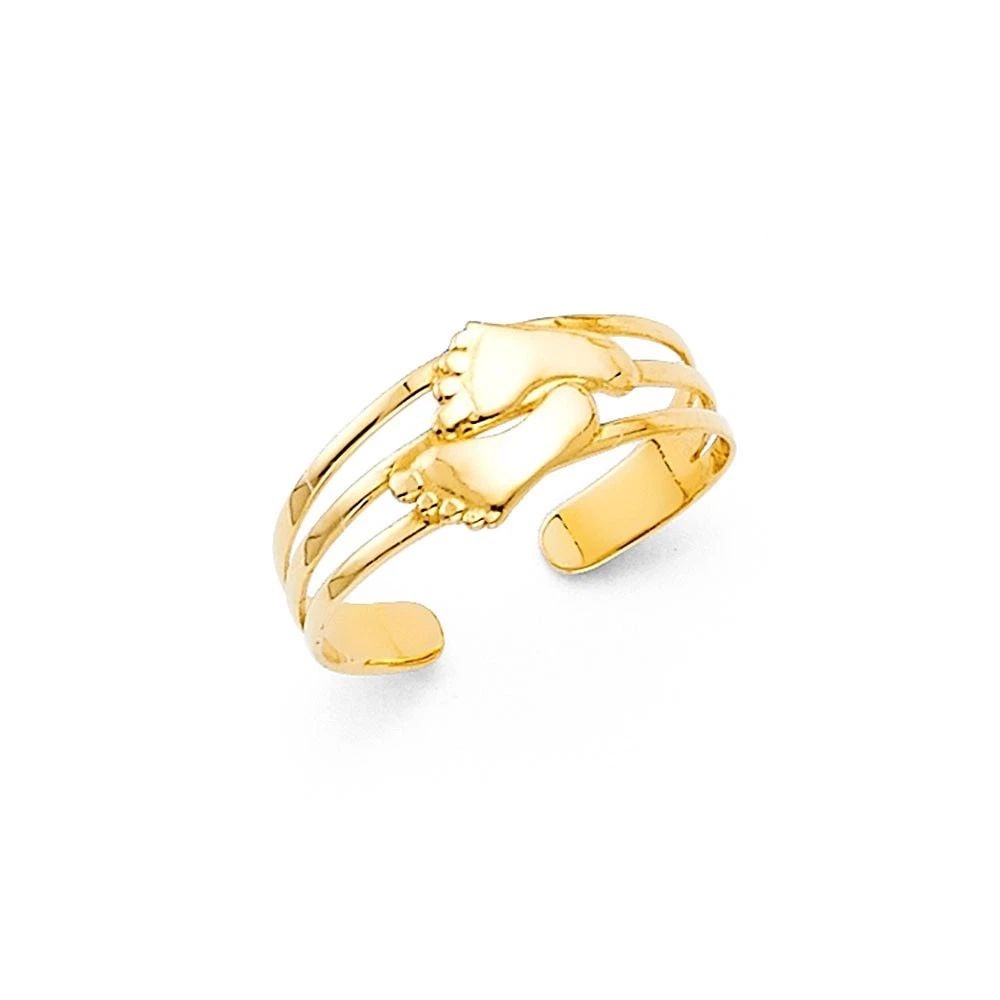 NEW 14K YELLOW GOLD TOE RING (1 of 2)