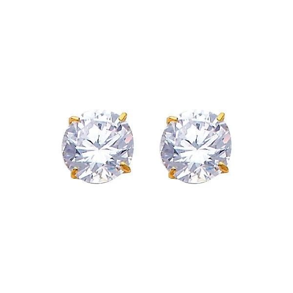 NEW 14K YELLOW GOLD 7MM ROUND BASKET STUD EARRINGS WITH SCREW BACK: NEW 14K YELLOW GOLD 7MM ROUND BASKET STUD EARRINGS WITH SCREW BACK 7MM ROUND BASKET STUD EARRINGS WITH SCREW BACK NEW 14K YELLOW GOLD