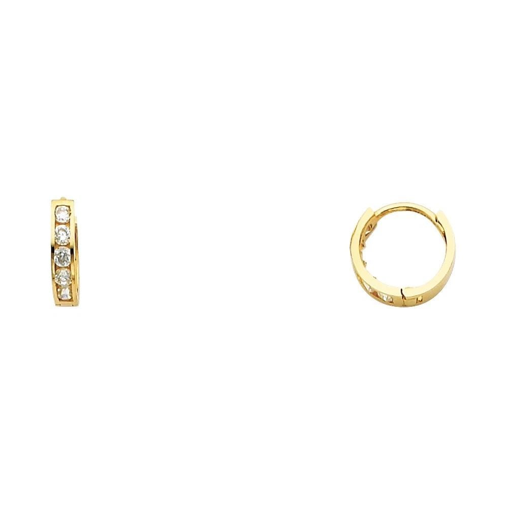 NEW 14K YELLOW GOLD HUGGIES EARRINGS: NEW 14K YELLOW GOLD HUGGIES EARRINGS HUGGIES EARRINGS NEW 14K YELLOW GOLD HEIGHT - 10 mm WIDTH - 10 mm Apx WEIGHT - 0.6 g