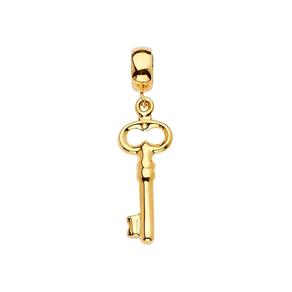 NEW 14K YELLOW GOLD KEY CHARM FOR MIX&MATCH BRACELET: NEW 14K YELLOW GOLD KEY CHARM FOR MIX&MATCH BRACELET KEY CHARM FOR MIX&MATCH BRACELET NEW 14K YELLOW GOLD Height : 29 mm Width : 7 mm Apx. WEIGHT : 0.8g