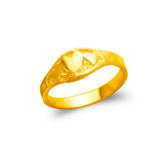 NEW 14K YELLOW GOLD KIDS TRIPLE HEART RING: NEW 14K YELLOW GOLD KIDS TRIPLE HEART RING KIDS TRIPLE HEART RING NEW 14K YELLOW GOLD SIZE Apx: 5mm WEIGHT: 0.8g