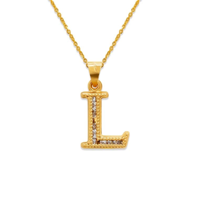 NEW 14K YELLOW GOLD INITIAL "L" PENDANT (1 of 2)