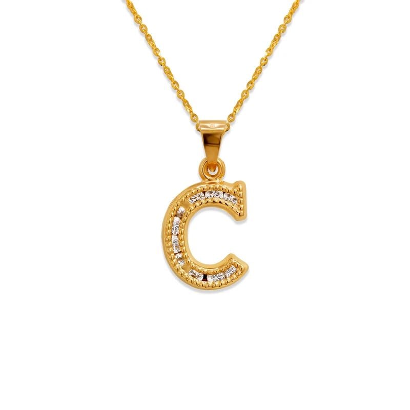NEW 14K YELLOW GOLD INITIAL "C" PENDANT (1 of 2)