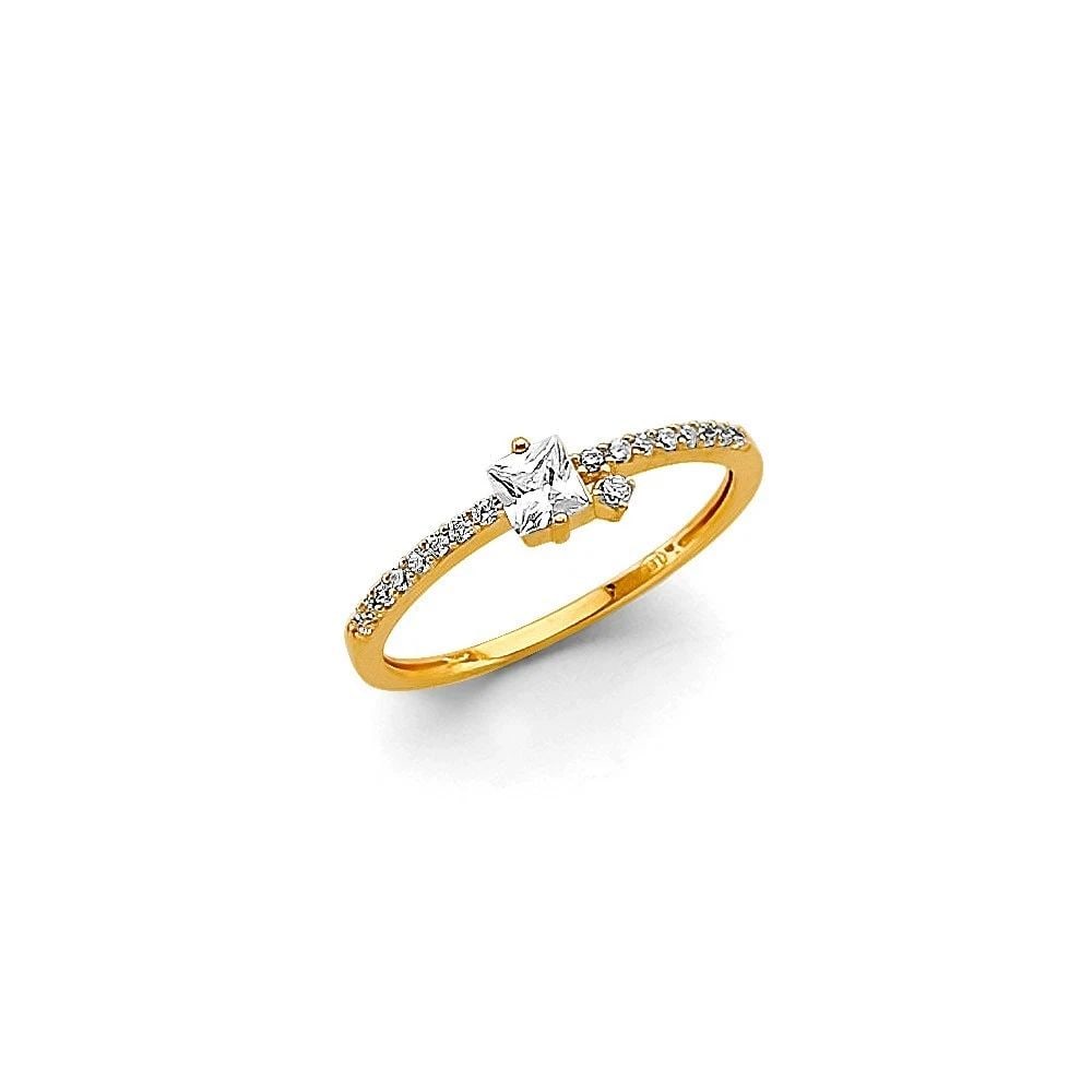 NEW 14K TWO TONE GOLD BABIES RING (1 of 2)