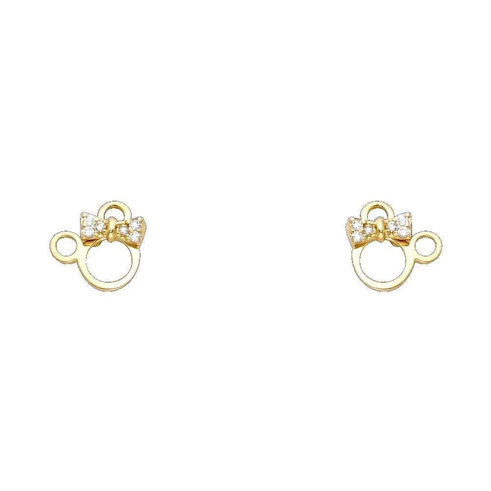 NEW 14K YELLOW GOLD CAT STUD EARRINGS WITH SCREW BACK: NEW 14K YELLOW GOLD CAT STUD EARRINGS WITH SCREW BACKCAT STUD EARRINGS WITH SCREW BACKNEW 14KYELLOW GOLD