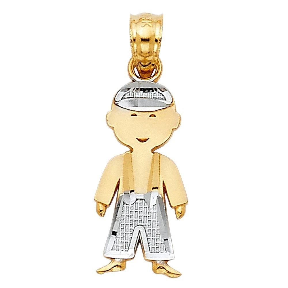 NEW 14K TWO TONE GOLD BABY PENDANT: NEW 14K TWO TONE GOLD BABY PENDANT (PT665)BABY PENDANT (PT665)NEW 14KTWO TONE GOLDHeight : 17 mmWidth : 10 mmApx. WEIGHT : 0.7g