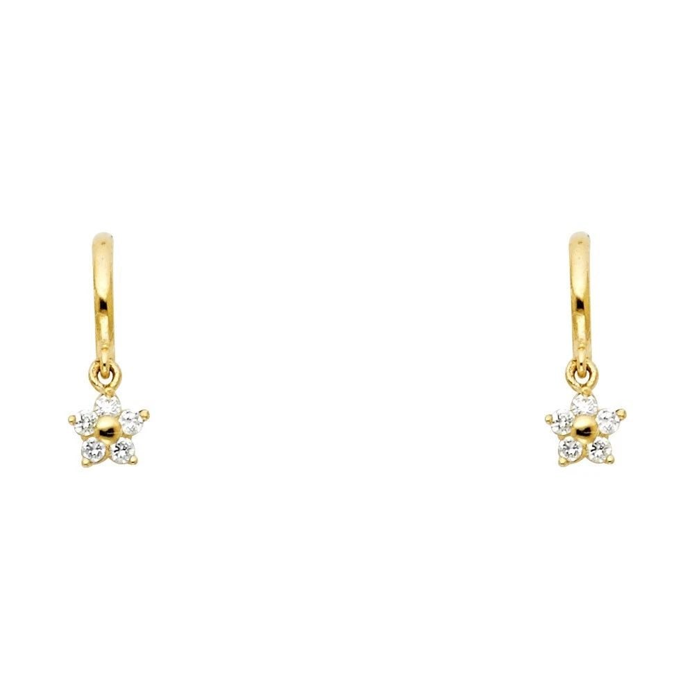 NEW 14K YELLOW GOLD DANGLE STUD EARRINGS WITH SCREW BACK: NEW 14K YELLOW GOLD DANGLE STUD EARRINGS WITH SCREW BACKDANGLE STUD EARRINGS WITH SCREW BACKNEW 14KYELLOW GOLD