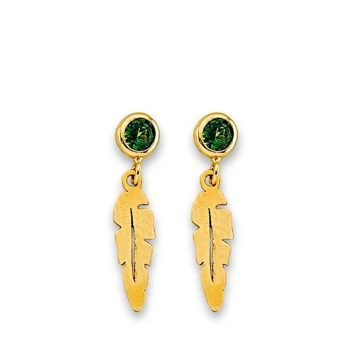 NEW 14K YELLOW GOLD FEATHER STUD EARRINGS WITH SCREW BACK: NEW 14K YELLOW GOLD FEATHER STUD EARRINGS WITH SCREW BACKFEATHER STUD EARRINGS WITH SCREW BACKNEW 14KYELLOW GOLD